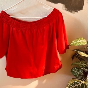 NY&Company Orange Off-the-shoulder Top
